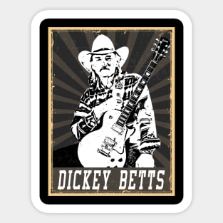 80s Style Dickey Betts Sticker